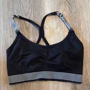 Victoria's Secret Black Sports Bra Athletic Design